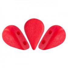 Les perles par Puca® Amos beads Opaque coral red mat 93200/84100